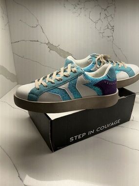 C.O.B. Culture of Brave retro blue / glitter wings play sneakers US 10-10.5 EU41